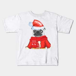 Santa Crazy Puppy Kids T-Shirt